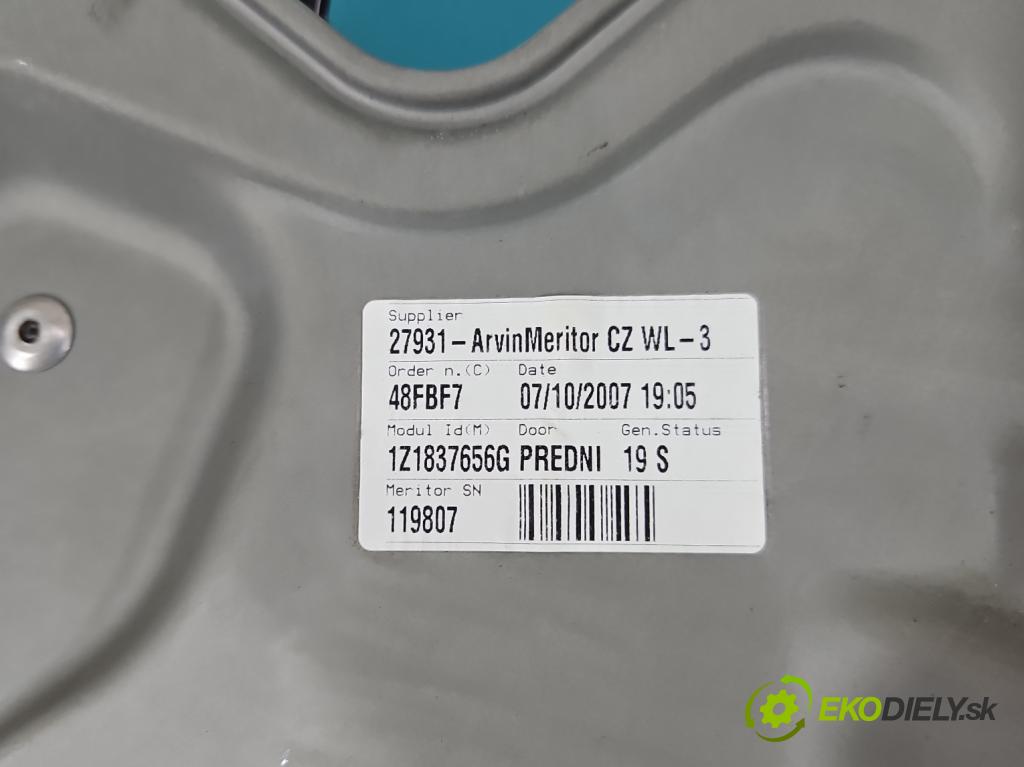 Skoda Octavia II 2004-2013 1.9 tdi 105 hp automatic 77 kW 1896 cm3 5- mechanismus stahování přední pravý 1T0959702D