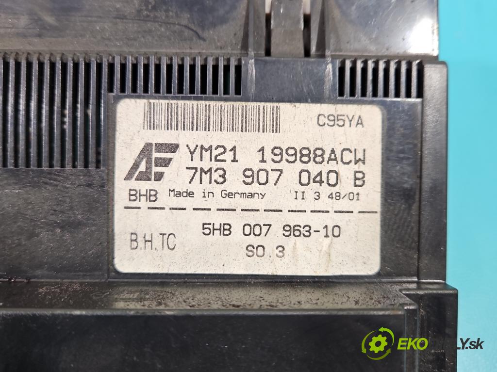Vw Sharan I 1995-2010 2.8 V6 204 HP manual 150 kW 2792 cm3 5- panel kúrenia 7M3907040B