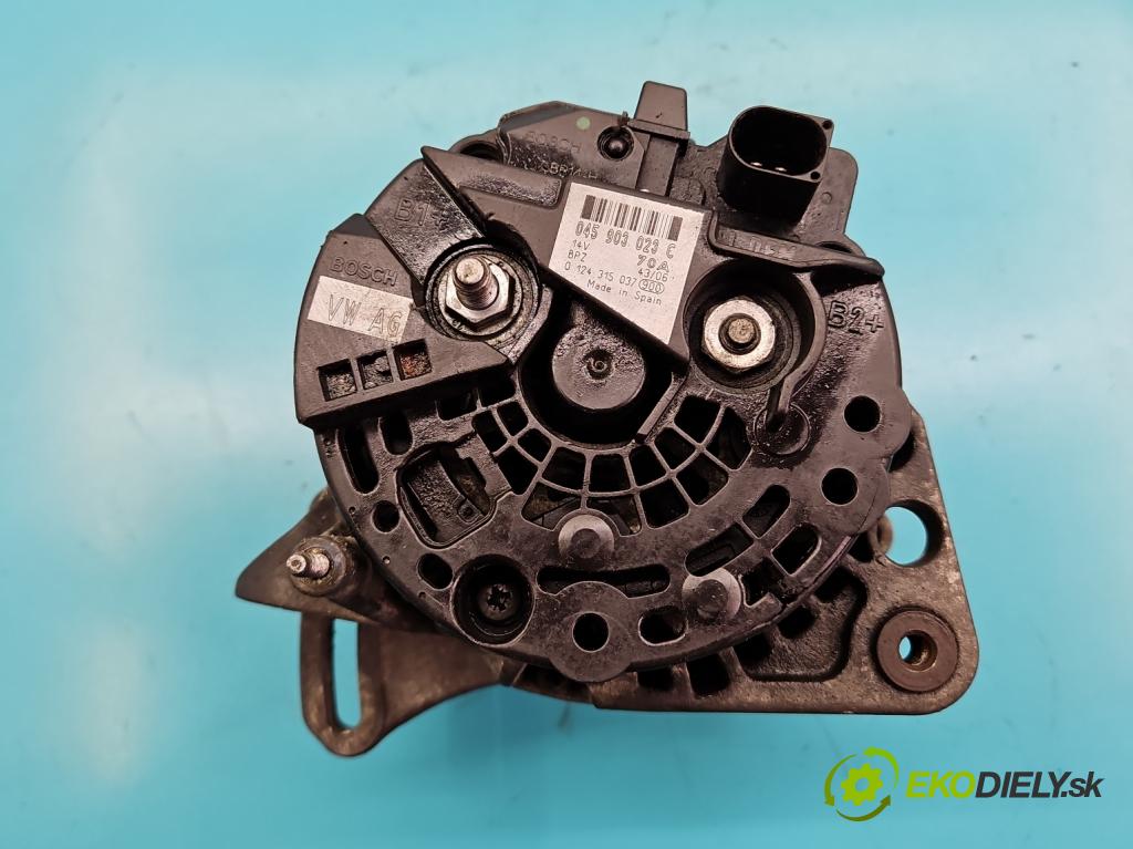 Vw Fox 1.4 tdi 69KM manual 51 kW 1422 cm3 3- Alternator 045903023C (Alternátory)