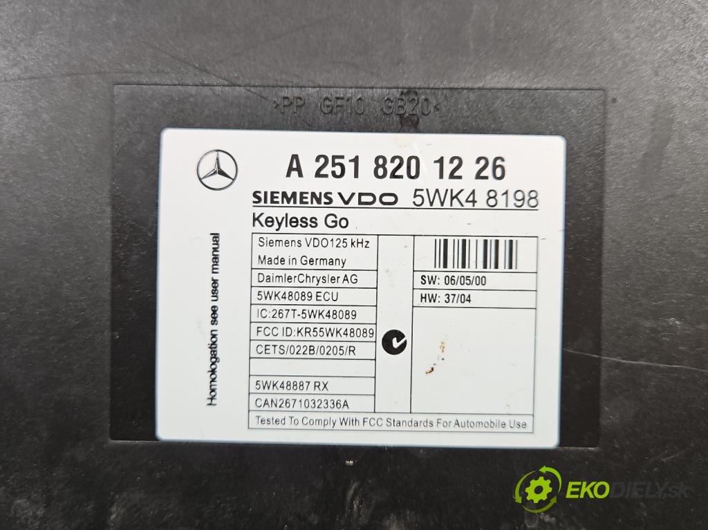 Mercedes R W251 2005-2013 5.0 V8 306KM automatic 225 kW 4966 cm3 5- modul riadiaca jednotka A2518201226 (Ostatné)