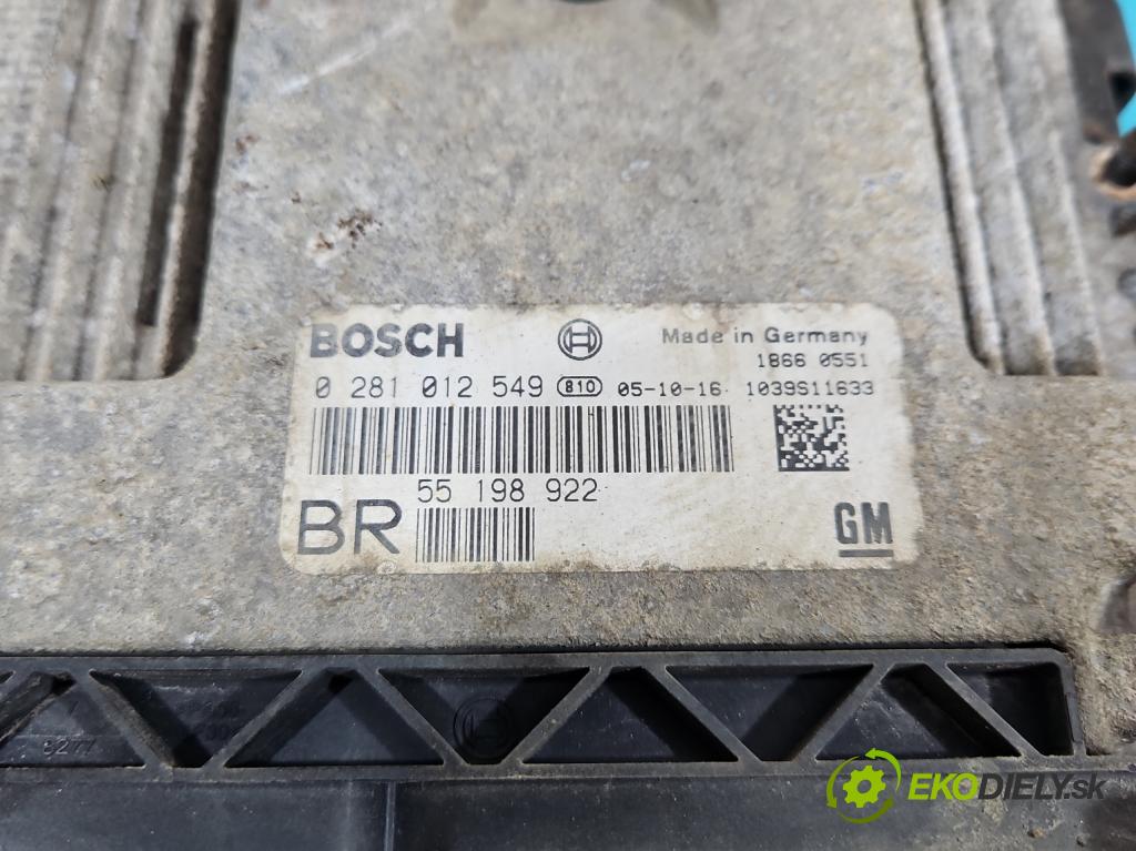 Opel Zafira B 2005-2014 1.9 cdti 101 hp manual 74 kW 1910 cm3 5- řídící jednotka motoru 0281012549