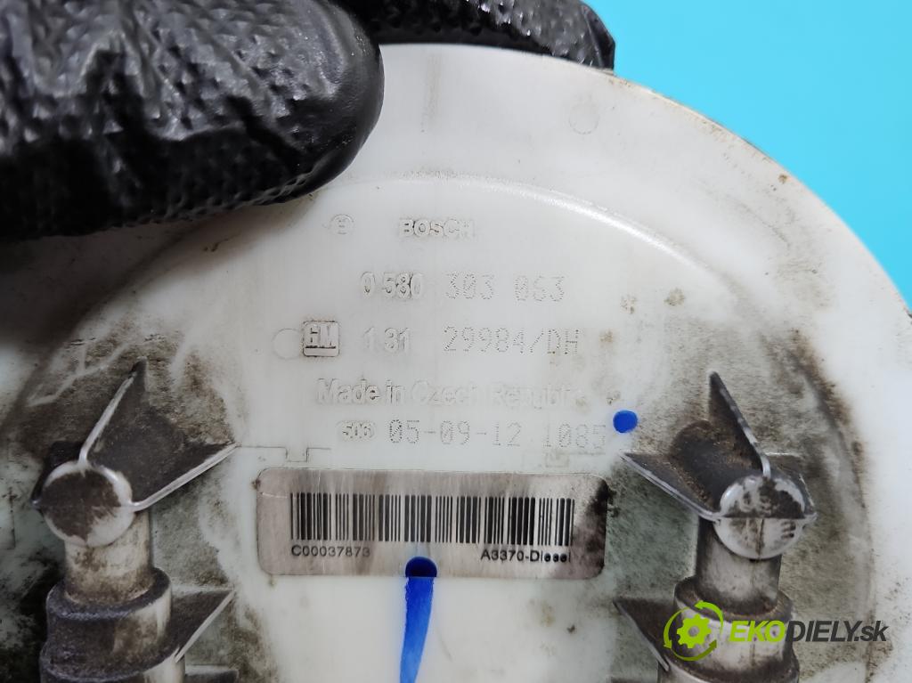 Opel Zafira B 2005-2014 1.9 cdti 101 hp manual 74 kW 1910 cm3 5- čerpadlo paliva 0580303063