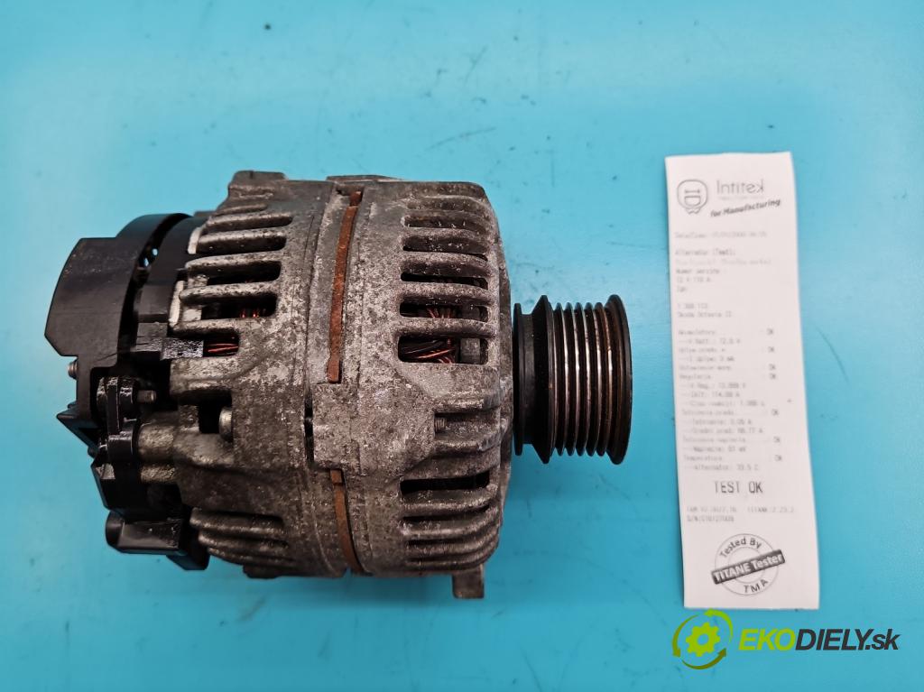 Skoda Octavia II 2004-2013 1.9 tdi 105 hp automatic 77 kW 1896 cm3 5- Alternator 06F903023D (Alternátory)