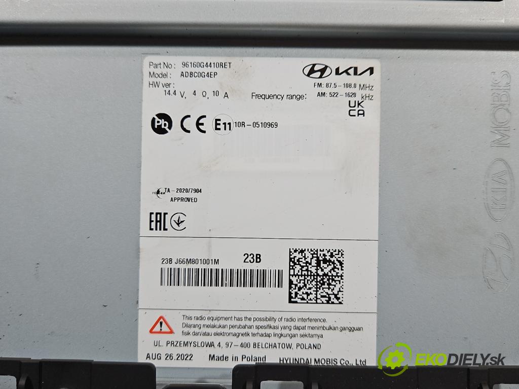 Hyundai I30 III 2016- 1.0 GDI 120 HP manual 88,3 kW 998 cm3 5- Radio originál 96160G4410RET