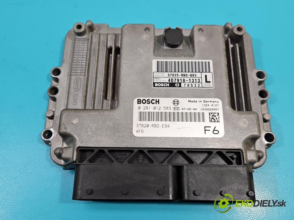 Honda Accord VII 2002-2008 2.2 i-CTDi 140 hp manual 103 kW 2204 cm3 5- řídící jednotka motoru 0281012583