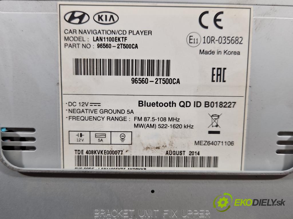 Kia Optima III 2010-2015 1.7 crdi 136 HP manual 100 kW 1685 cm3 4- Radio originál 96560-2T500CA