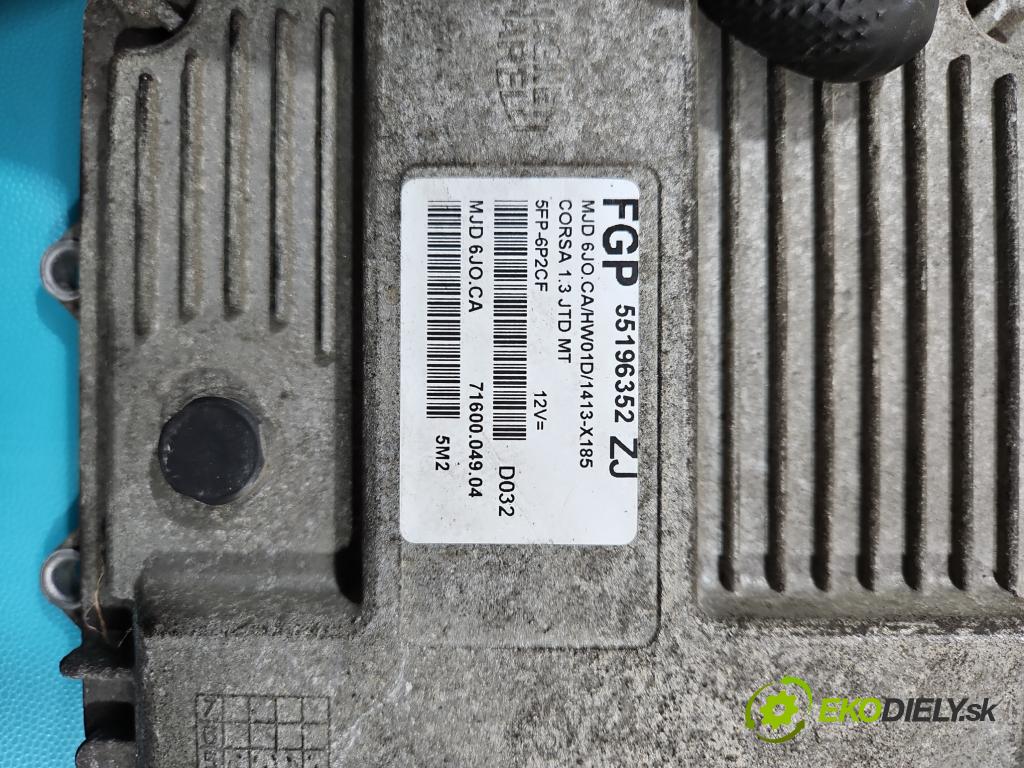 Opel Corsa C 2000-2006 1,3.0 cdti 69KM manual 51 kW 1248 cm3 3- řídící jednotka motoru 55196352