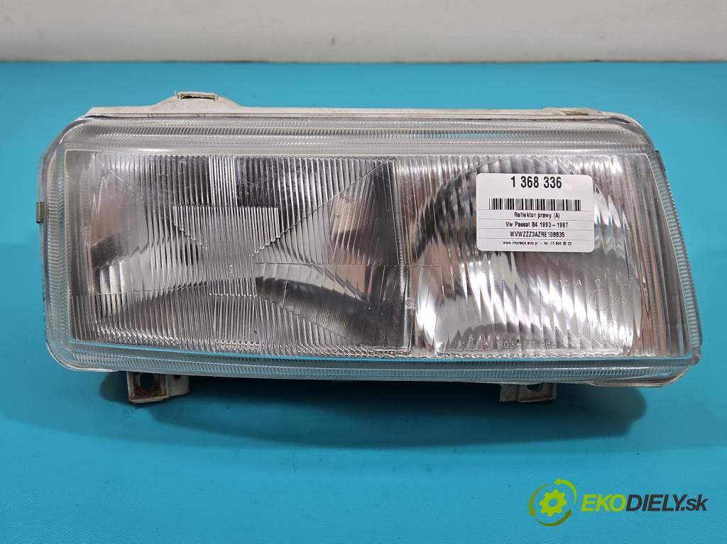 Vw Passat B4 1993-1997 1.8 90 HP manual 66 kW 1787 cm3 5- Reflektor: pravý  (Pravé)