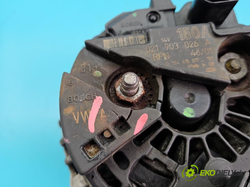 Vw Sharan I 1995-2010 2.8 V6 204 hp manual 150 kW 2792 cm3 5- Alternator 021903026A (Alternátory)