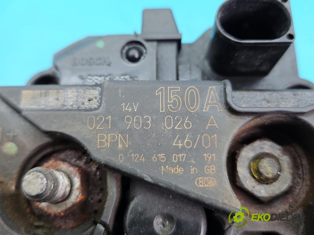 Vw Sharan I 1995-2010 2.8 V6 204 hp manual 150 kW 2792 cm3 5- Alternator 021903026A (Alternátory)