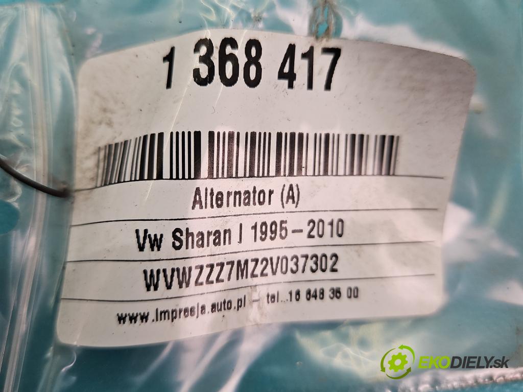Vw Sharan I 1995-2010 2.8 V6 204 hp manual 150 kW 2792 cm3 5- Alternator 021903026A (Alternátory)