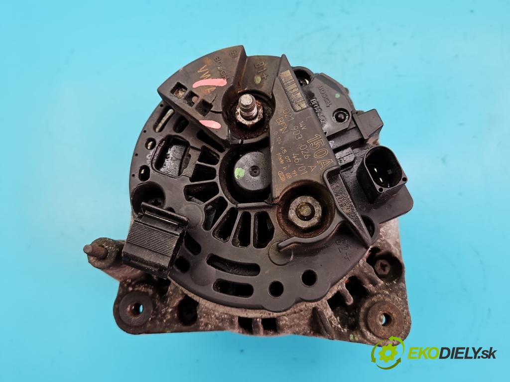 Vw Sharan I 1995-2010 2.8 V6 204 hp manual 150 kW 2792 cm3 5- Alternator 021903026A (Alternátory)