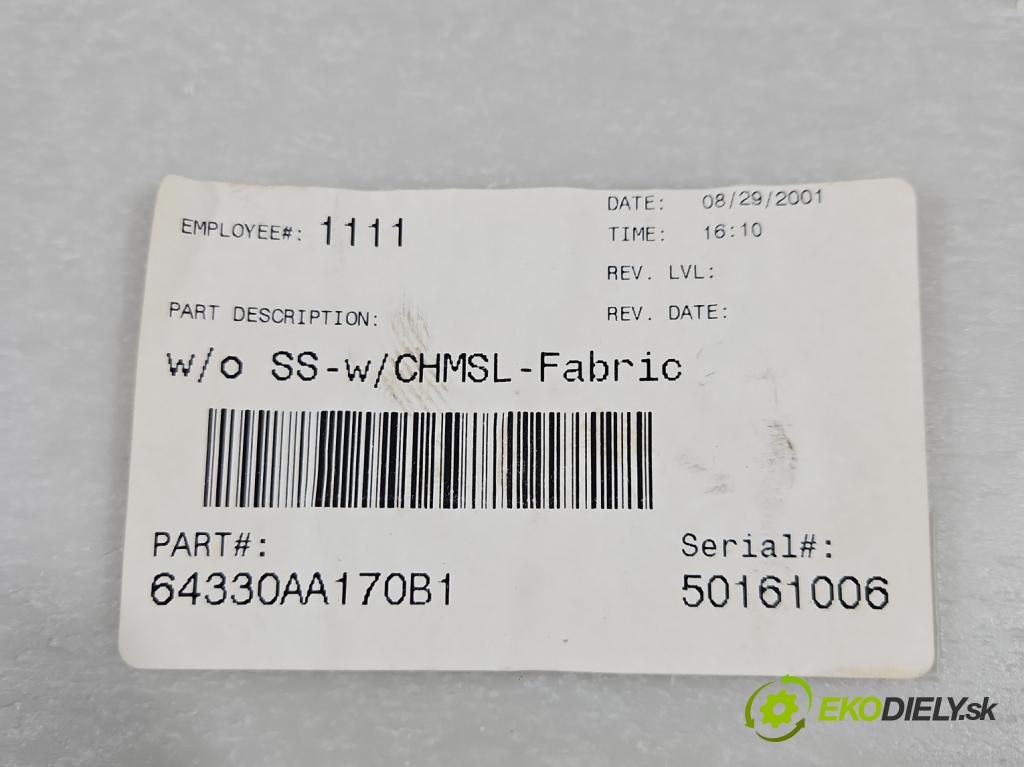 Toyota Camry VI XV30 2001-2006 2.4 VVti: 152KM automatic 112 kW 2362 cm3 4- zadná 64330AA170B1 (Pláta zadné)