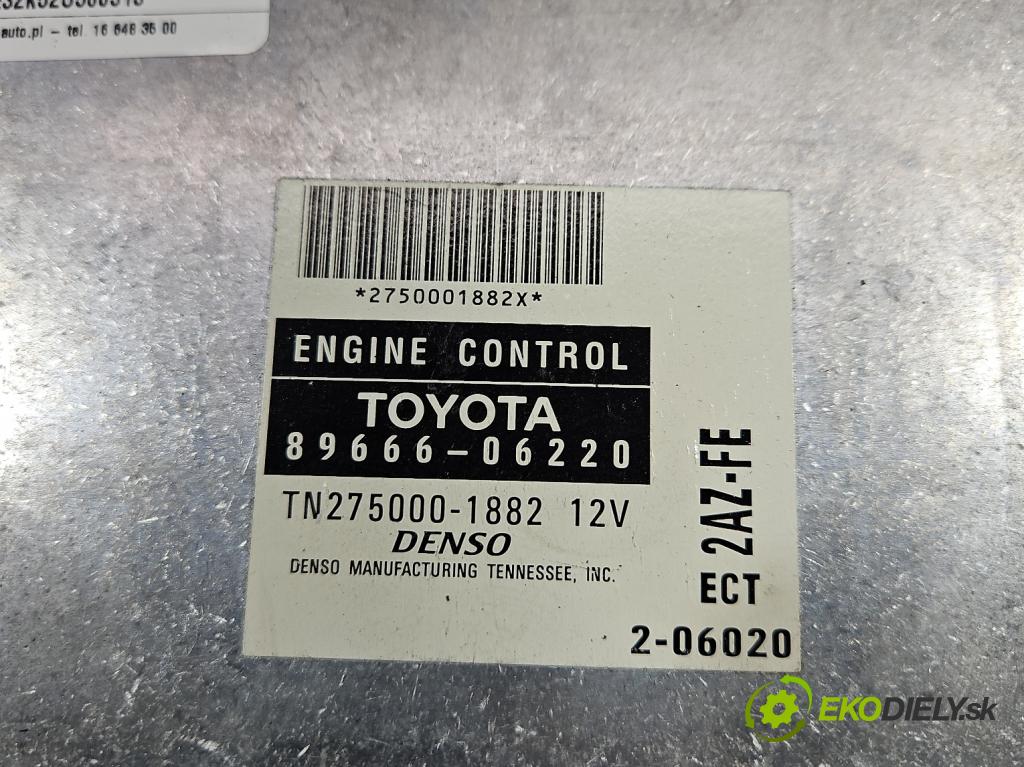 Toyota Camry VI XV30 2001-2006 2.4 VVti 152KM automatic 112 kW 2362 cm3 4- řídící jednotka motoru 89666-06220