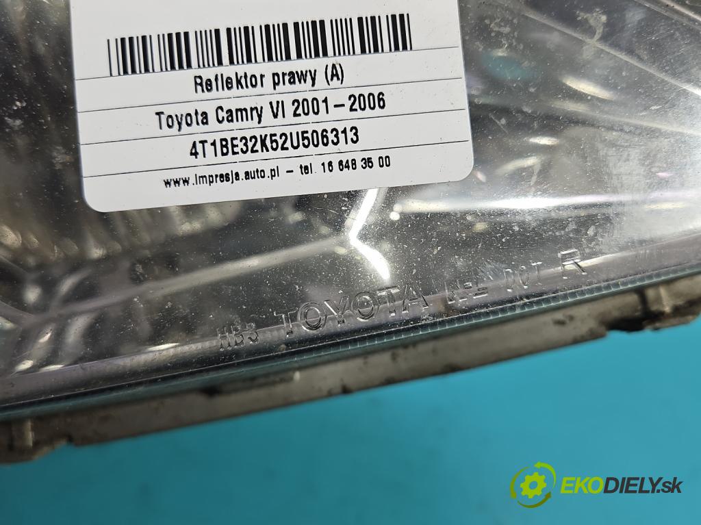 Toyota Camry VI XV30 2001-2006 2.4 VVti: 152KM automatic 112 kW 2362 cm3 4- Reflektor: pravý  (Pravé)