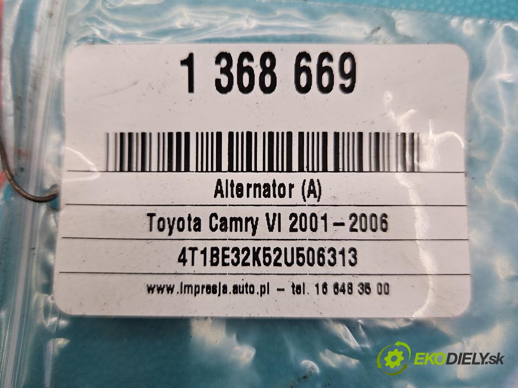 Toyota Camry VI 2001-2006 2.4 VVti 152KM automatic 112 kW 2362 cm3 4- Alternator 27060-0H010 (Alternátory)