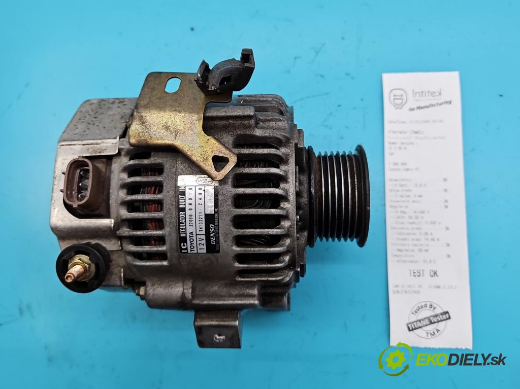 Toyota Camry VI 2001-2006 2.4 VVti 152KM automatic 112 kW 2362 cm3 4- Alternator 27060-0H010 (Alternátory)