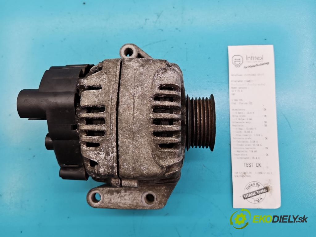 Fiat Fiorino III 2007- 1,3.0 jtd 75 HP manual 55 kW 1248 cm3 5- Alternator 51784847 (Alternátory)