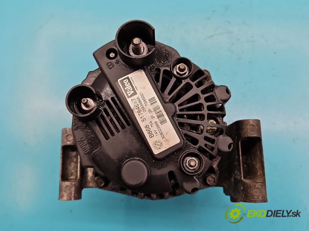 Fiat Fiorino III 2007- 1,3.0 jtd 75 HP manual 55 kW 1248 cm3 5- Alternator 51784847 (Alternátory)