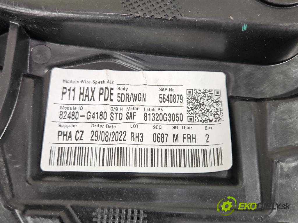 Hyundai I30 III 2016- 1.0 GDI 120 hp manual 88,3 kW 998 cm3 5- mechanismus stahování přední pravý 82460-G4010
