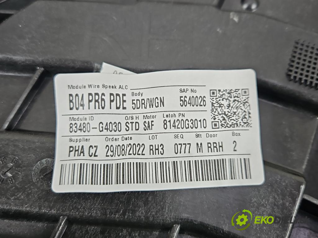 Hyundai I30 III 2016- 1.0 GDI 120 hp manual 88,3 kW 998 cm3 5- mechanismus stahování zadní pravý 83480-G4030