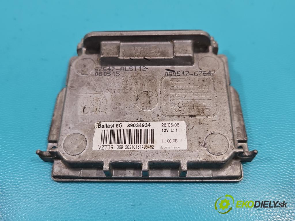 Renault Laguna III 2007-2015 2.0 dci 178HP: manual 131 kW 1995 cm3 5- střídač: xenon 89034934 (Riadiace jednotky xenónu)