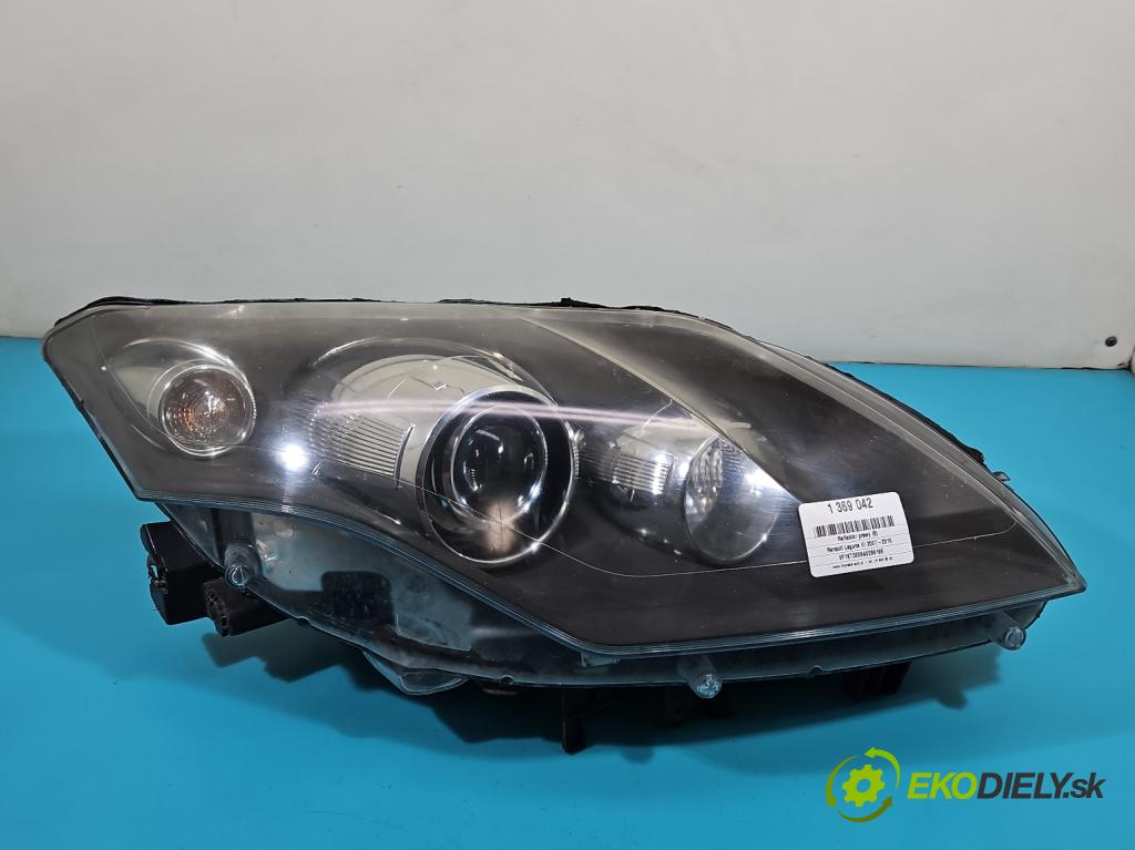 Renault Laguna III 2007-2015 2.0 dci 178HP: manual 131 kW 1995 cm3 5- Reflektor: pravý 260100034R (Pravé)