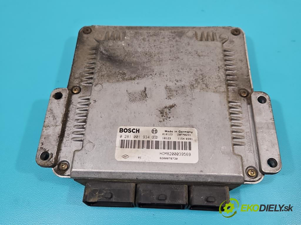 Renault Scenic I 1996-2003 1.9 dci 102 hp manual 75 kW 1870 cm3 5- řídící jednotka motoru 0281001934