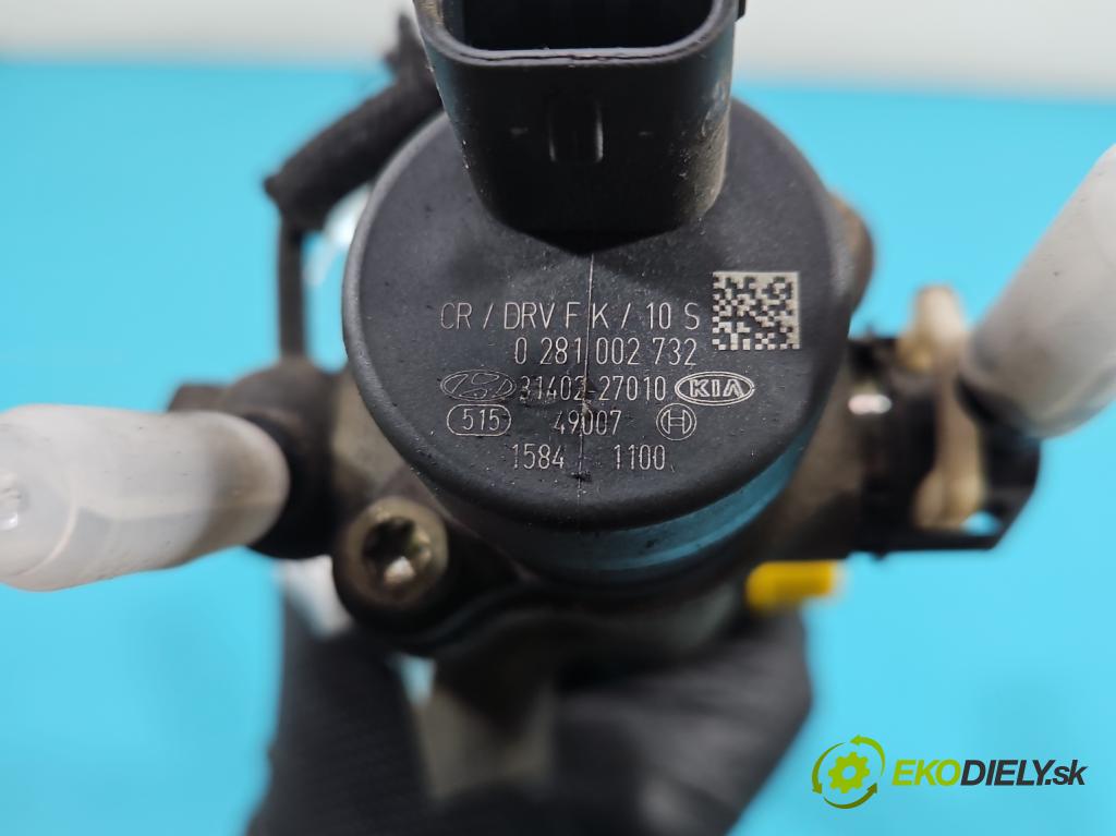 Hyundai Tucson I 2004-2009 2.0 crdi 111KM automatic 82 kW 1991 cm3 5- lišta vstrekovacia 0445214075 (Vstrekovacie lišty)