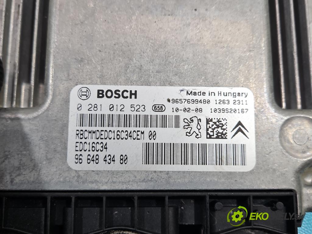 Citroen C3 II 2009-2016 1.4 hdi 68 hp manual 50 kW 1398 cm3 5- řídící jednotka motoru 0281012523
