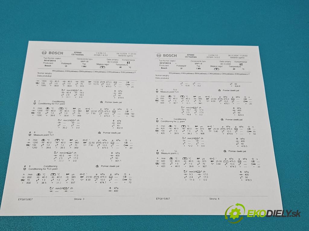Skoda Roomster 1.4 tdi 69KM manual 51 kW 1422 cm3 5- vstrekovacie čerpadlo 0414720314 (Vstrekovače)