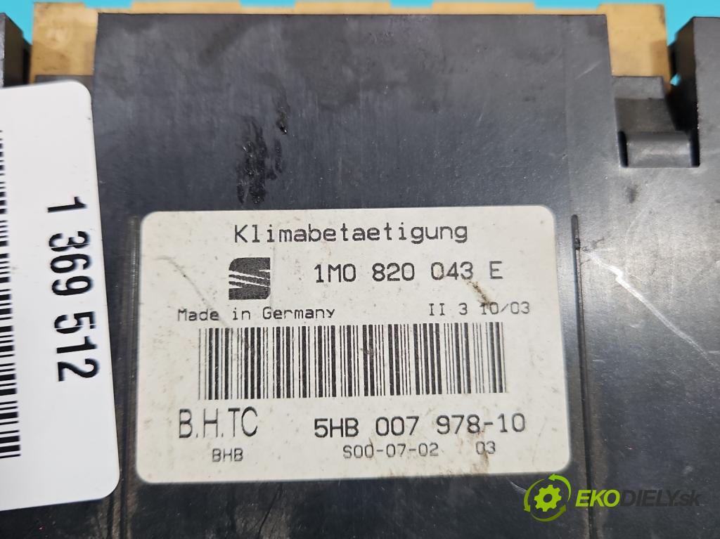 Seat Leon I 1999-2005 1.6 SR 101 HP manual 74 kW 1595 cm3 5- panel kúrenia 1M0820043E