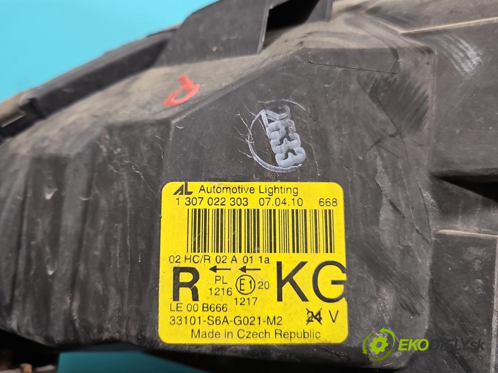 Honda Civic VII 2000-2006 1.6 16V 110 HP manual 81 kW 1590 cm3 5- Reflektor: pravý 1307022303 (Pravé)
