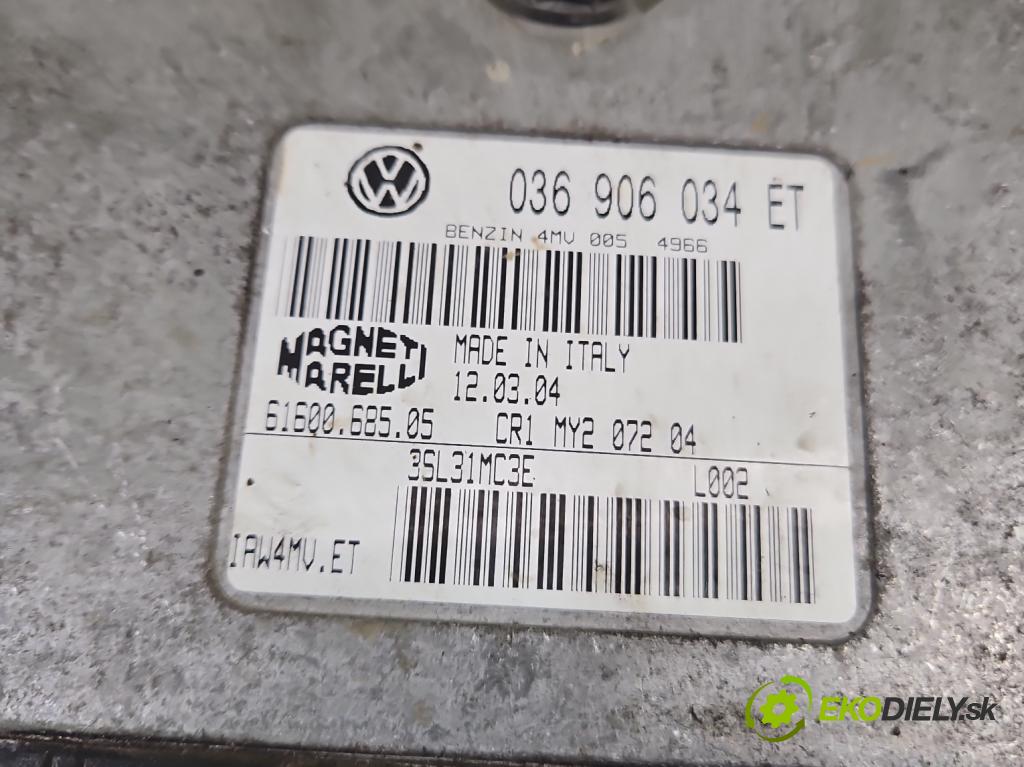 Skoda Fabia I 1999-2007 1.4 16V 75 hp manual 55 kW 1390 cm3 4- řídící jednotka motoru 036906034ET