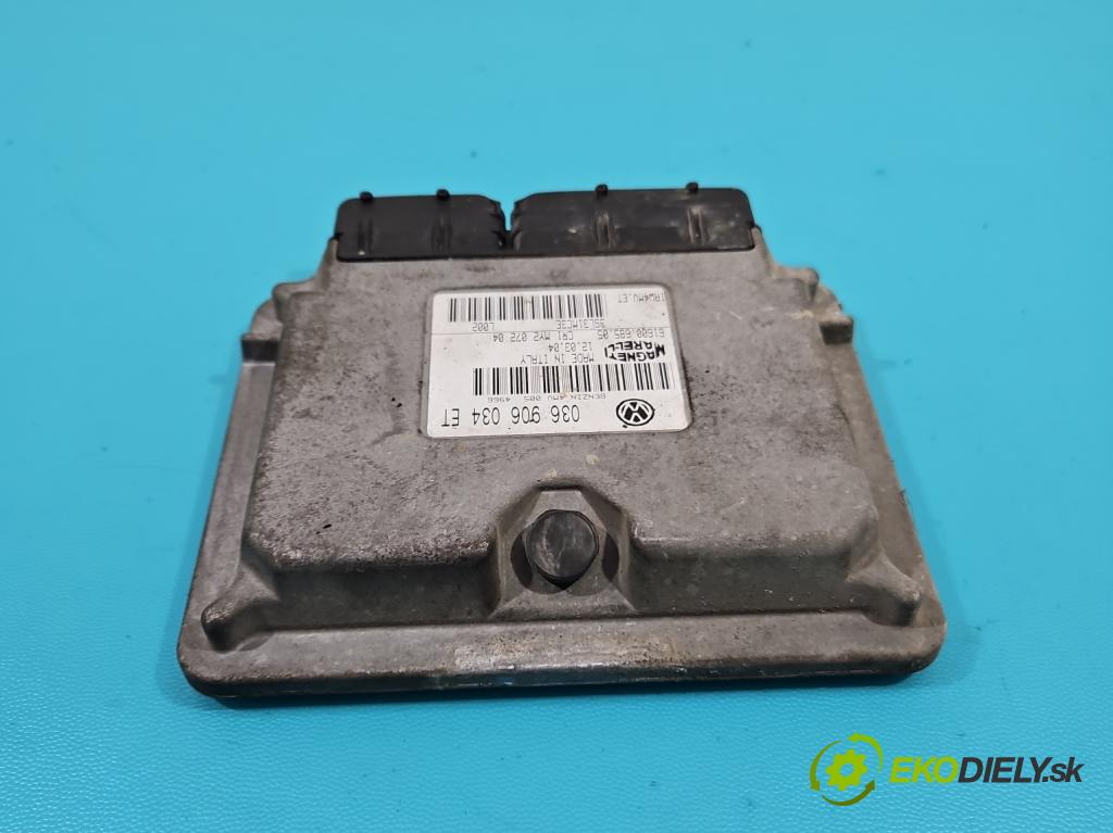 Skoda Fabia I 1999-2007 1.4 16V 75 hp manual 55 kW 1390 cm3 4- řídící jednotka motoru 036906034ET