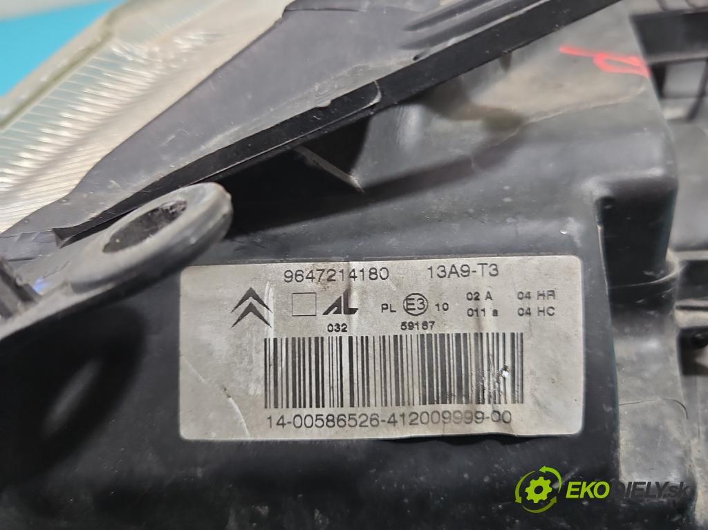 Citroen C3 I 2002-2009 1.4 8V 73 HP automatic 54 kW 1360 cm3 5- Reflektor: pravý 9647214180 (Pravé)