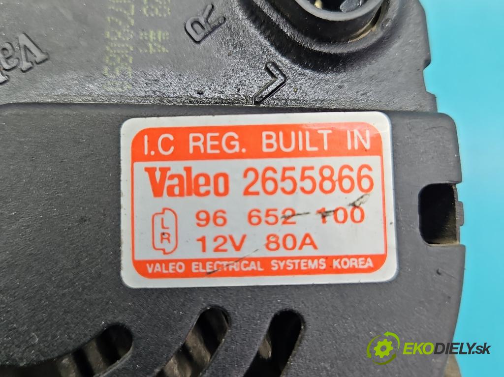 Chevrolet Aveo T250 2006-2011 1,2.0 8V 72 HP manual 53 kW 1150 cm3 4- Alternator 96652100 (Alternátory)