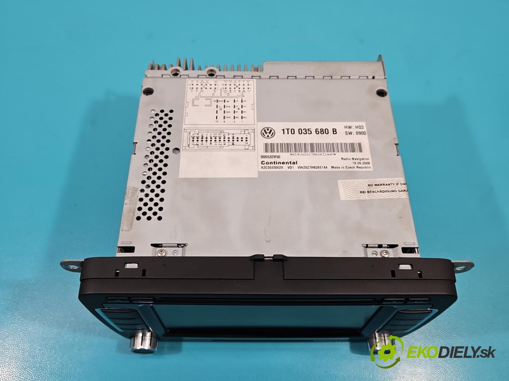 Vw Passat CC 2008-2016 2.0 tdi 170 HP automatic 125 kW 1968 cm3 4- Radio originál 1T0035680B
