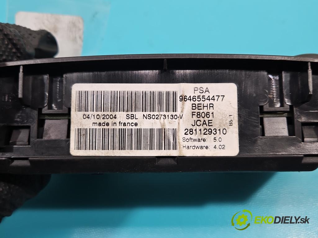 Citroen C4 I 2004-2011 1.6 16V 109 HP manual 80 kW 1587 cm3 5- panel kúrenia 9646554477