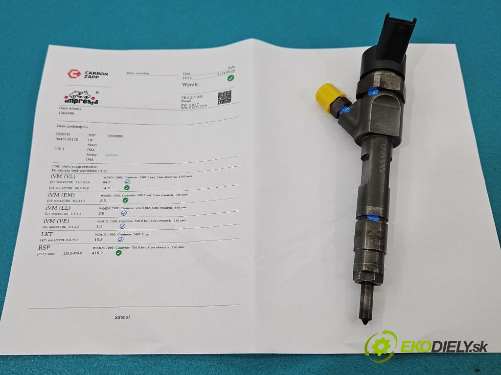 Renault Megane II 2003-2008 1.9 dci 120 HP manual 88 kW 1870 cm3 5- vstrek 0445110110 (Vstrekovače)