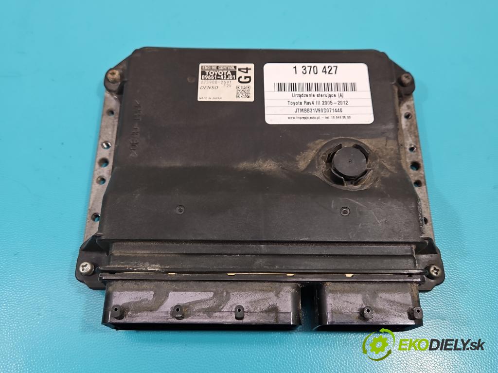 Toyota Rav4 III 2005-2012 2.2 D-CAT 177 hp manual 130 kW 2231 cm3 5- řídící jednotka motoru 89661-42J01