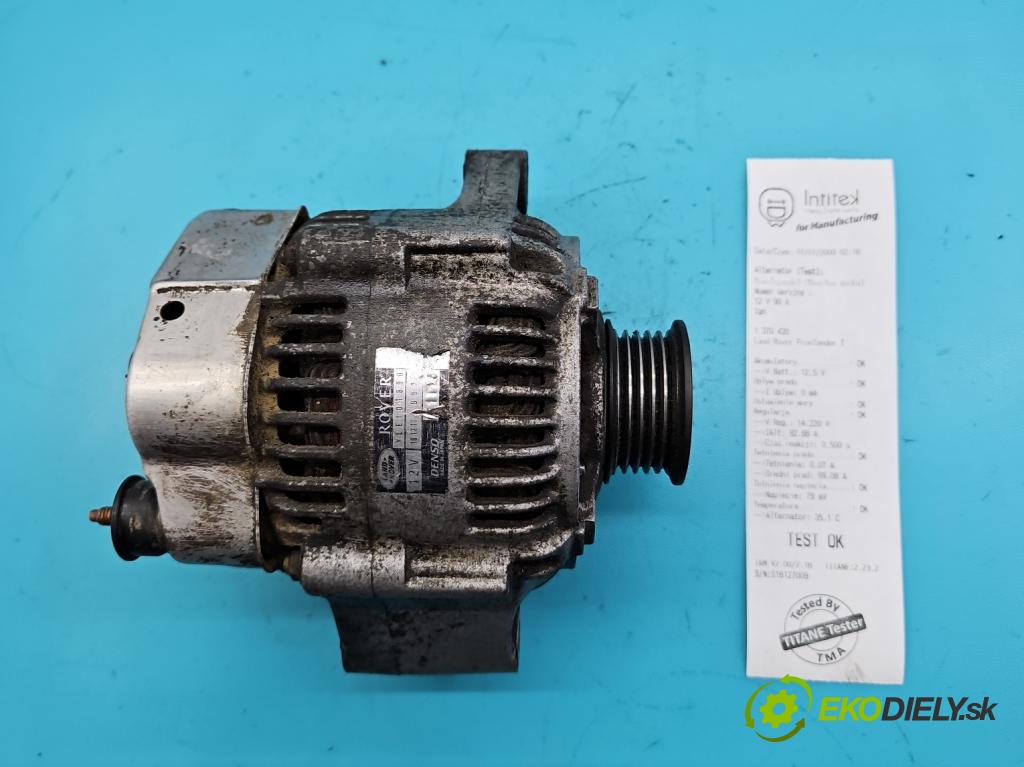 Land rover Freelander I 1998-2006 1.8 16V 120 HP manual 88 kW 1796 cm3 5- Alternator YLE101890 (Alternátory)