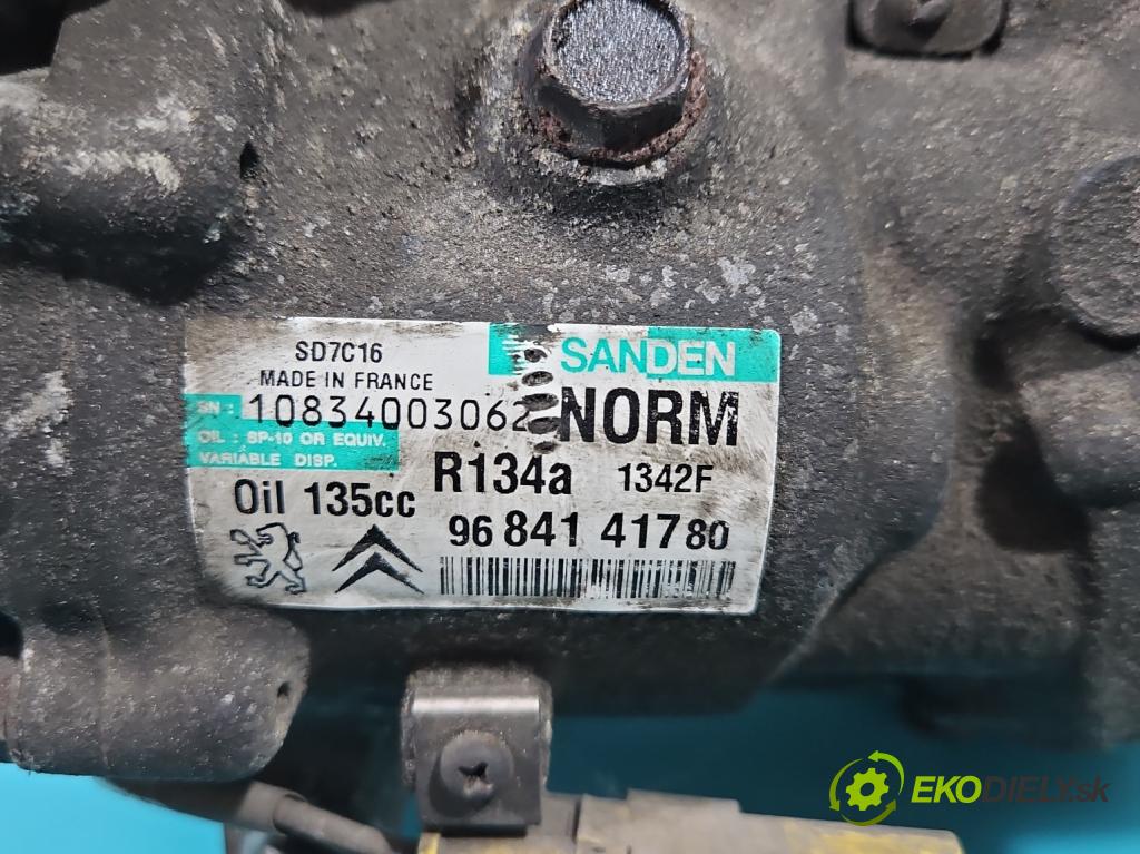 Citroen C5 II 2008-2017 2.0 hdi 163 hp automatic 120 kW 1997 cm3 5- Kompresor: klíma 9684141780 (Kompresory)