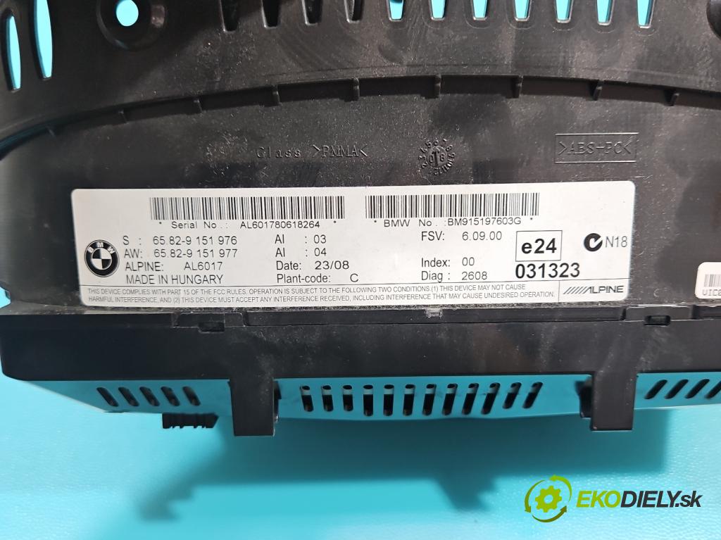 Bmw 5 E60 2003-2010 2.5 R6 N53: 190 HP automatic 140 kW 2497 cm3 5- Zobrazit: 65829151 (Prístrojové dosky, displeje)