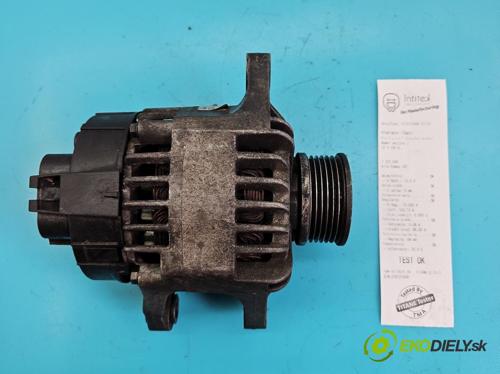 Alfa romeo 147 1.9 jtd 116 hp manual 85 kW 1910 cm3 5- Alternator 46782213 (Alternátory)