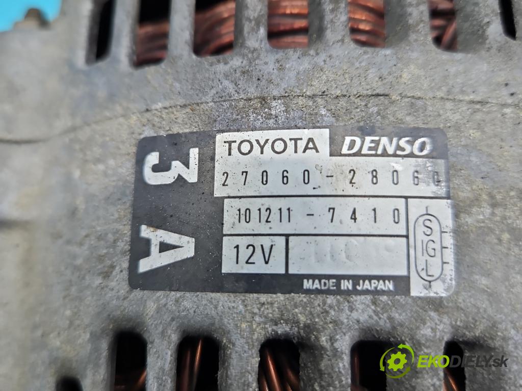 Toyota Avensis I T22 1997-2003 2.0 vvti 150 hp manual 110 kW 1998 cm3 5- Alternator 27060-28060 (Alternátory)