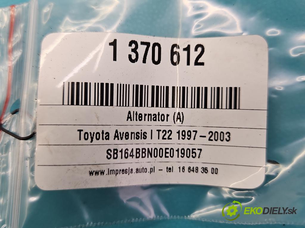 Toyota Avensis I T22 1997-2003 2.0 vvti 150 hp manual 110 kW 1998 cm3 5- Alternator 27060-28060 (Alternátory)
