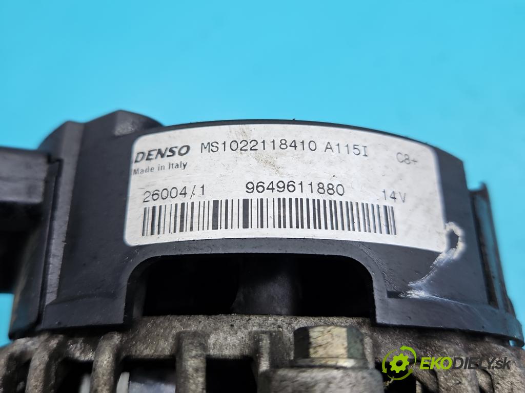 Citroen C4 I 2004-2011 1.6 16V 109 HP manual 80 kW 1587 cm3 5- Alternator 9649611880 (Alternátory)