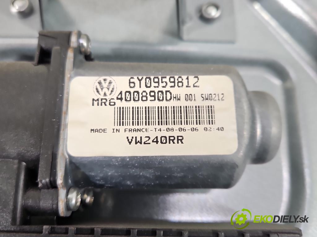 Vw Polo IV 9N 2001-2009 1.2 12V 64 hp manual 47 kW 1198 cm3 5- mechanismus stahování zadní pravý 6Y0959812