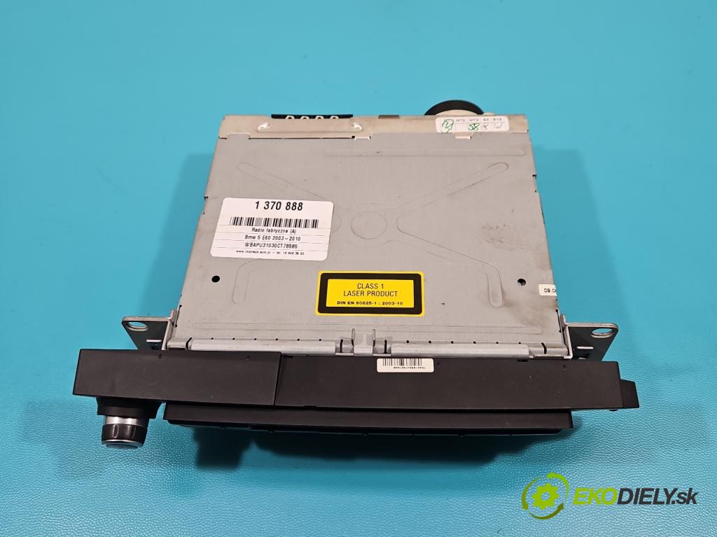 Bmw 5 E60 2003-2010 2.5 R6 N53: 190 HP automatic 140 kW 2497 cm3 5- Radio originál 9186213